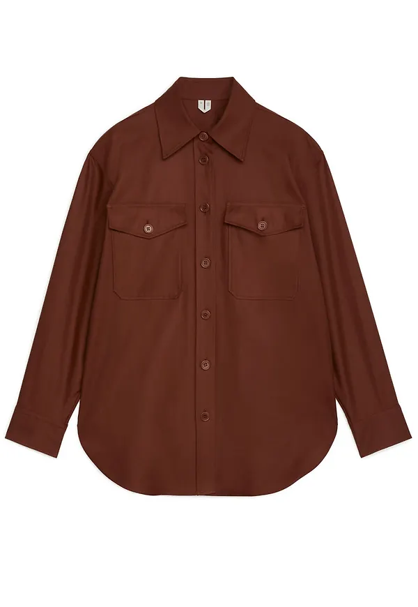 Cotton Lyocell Overshirt - Orange
