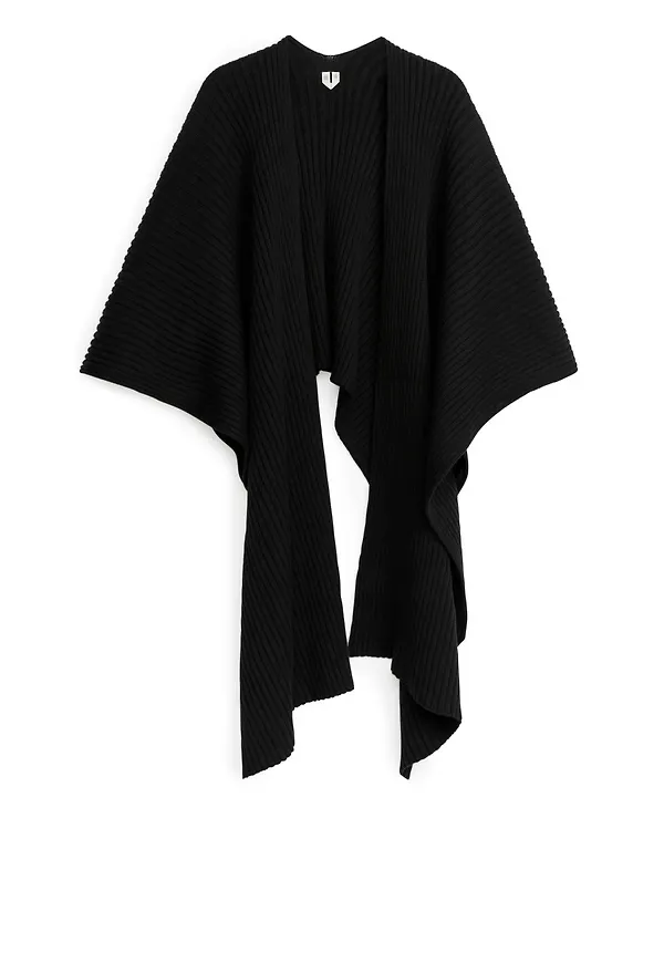 Cotton Poncho - Black