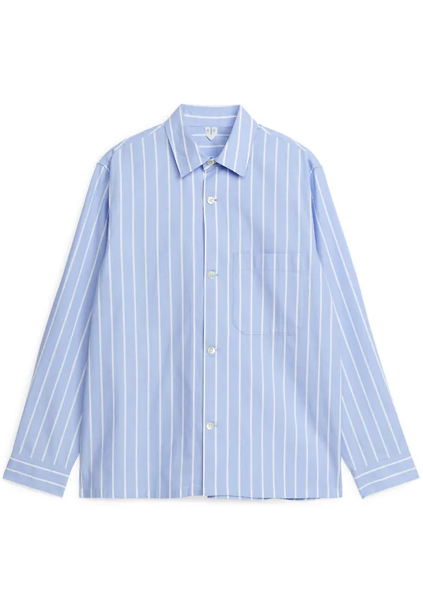 Cotton Poplin Shirt - Blue