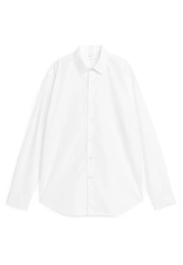 Cotton Poplin Shirt - White