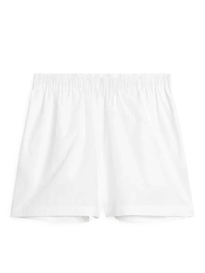 Cotton Pull-On Shorts - White
