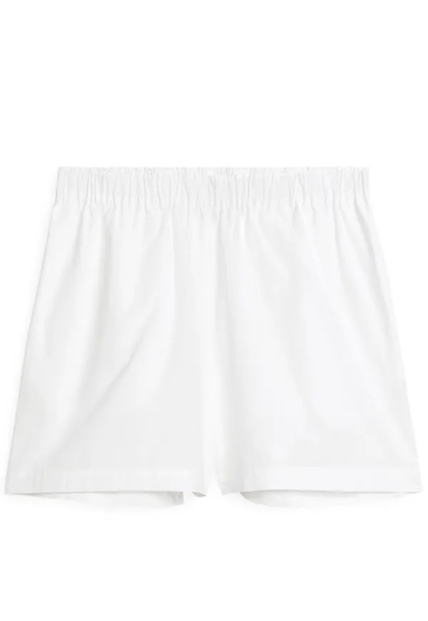 Cotton Pull-On Shorts - White