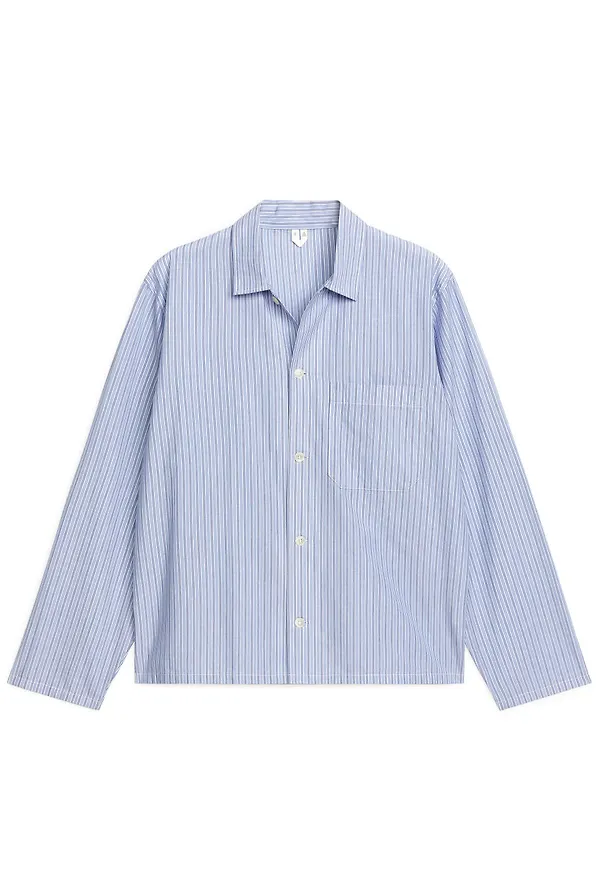 Cotton Pyjama Shirt - Blue