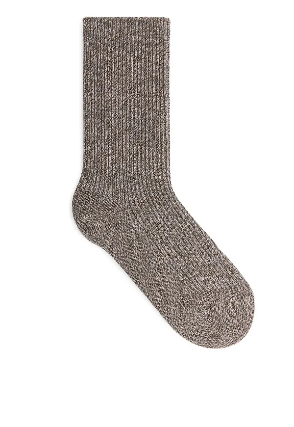Cotton Rib Socks - Green