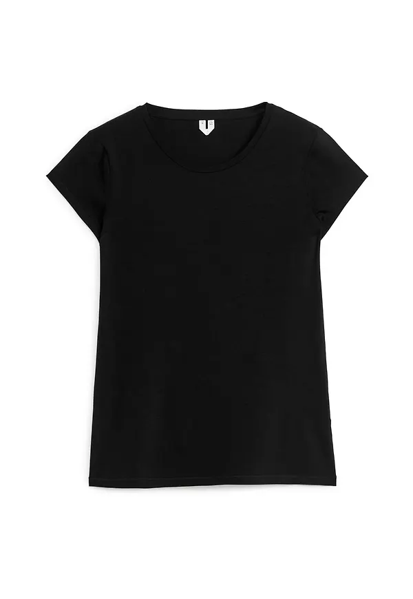 Cotton Stretch T-Shirt - Black
