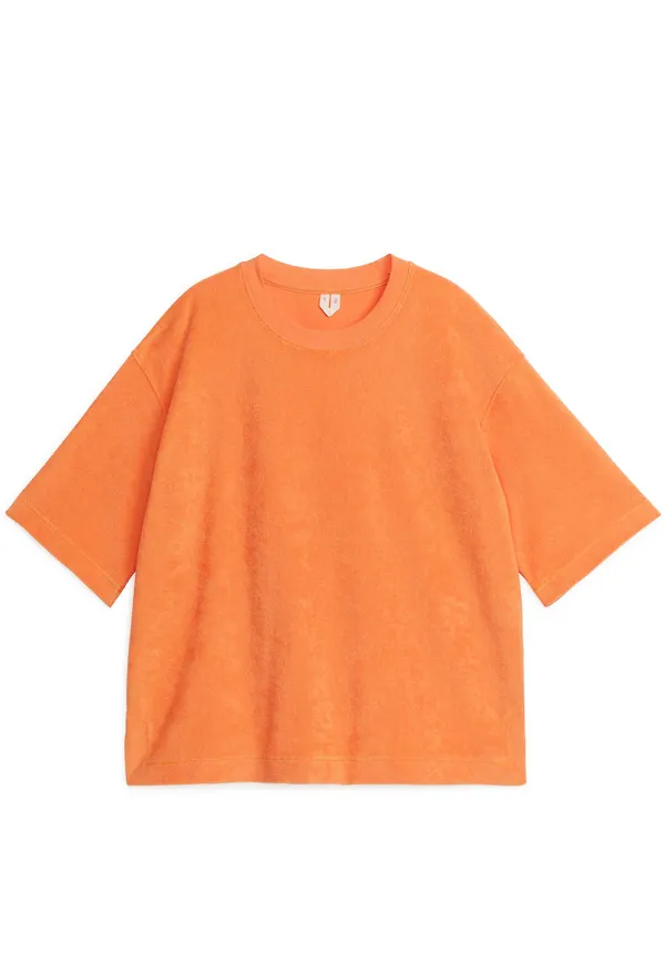 Cotton Towelling T-Shirt - Orange