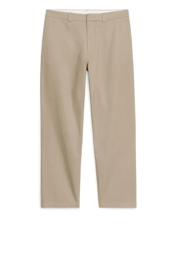 Cotton Twill Trousers - Beige