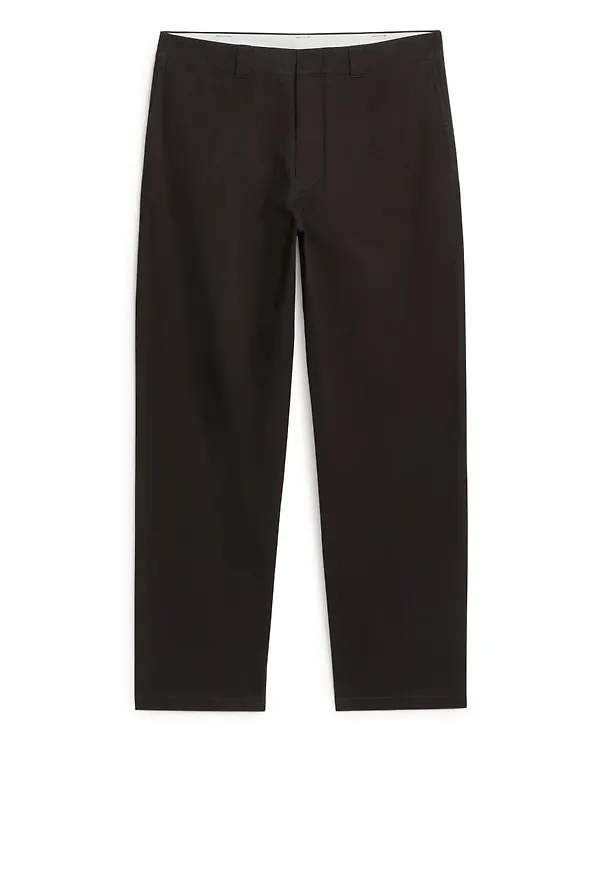 Cotton Twill Trousers - Brown