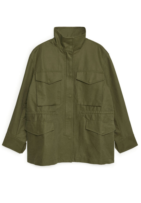 Cotton Utility Jacket - Green
