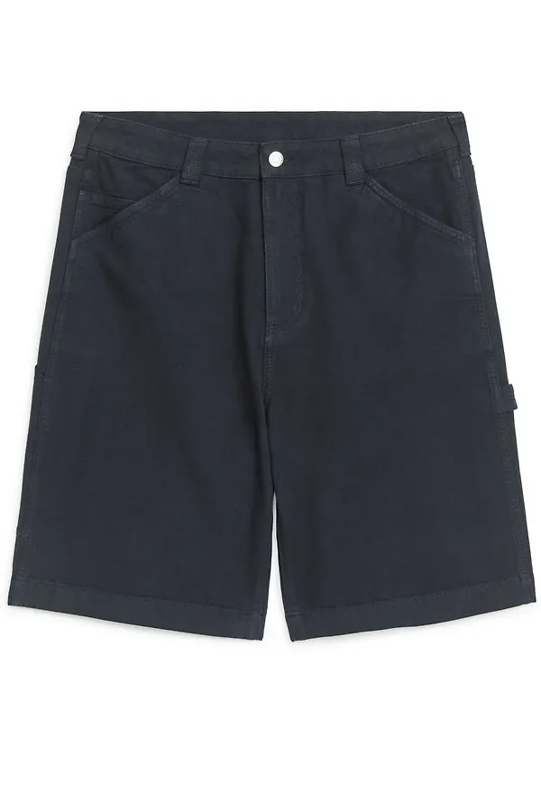 Cotton Utility Shorts - Blue