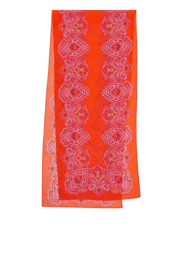 Cotton Voile Sarong - Orange