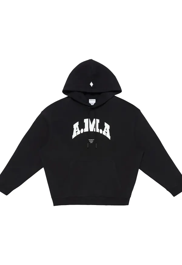 COUNTY OF MILAN AMA hoodie med slogan - Svart