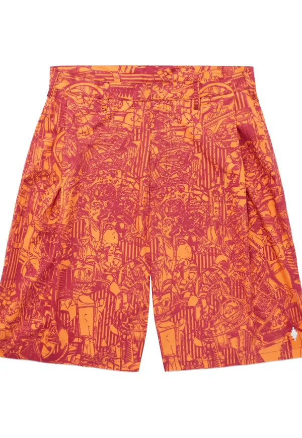 COUNTY OF MILAN AOP bermudashorts - Orange