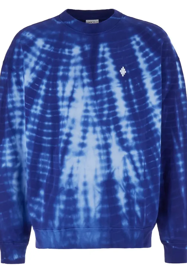 COUNTY OF MILAN Aop Soundwaves sweatshirt - Blå