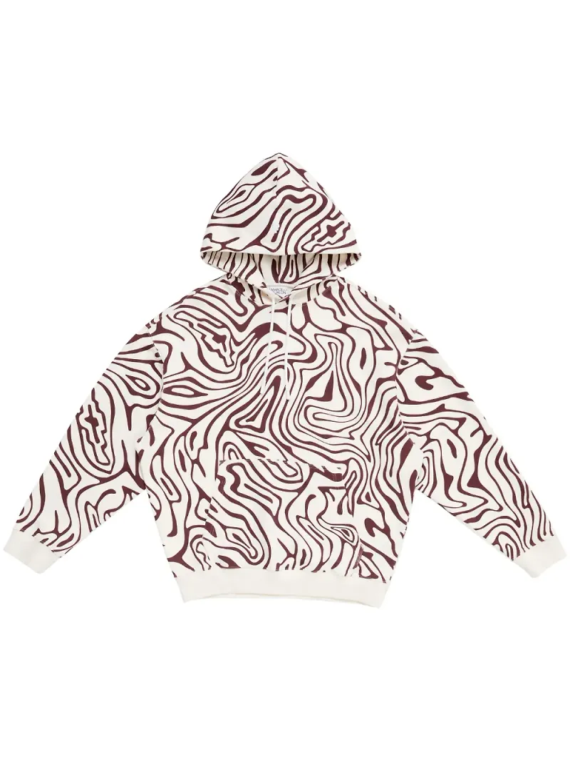 COUNTY OF MILAN hoodie med broderad logotyp - Vit
