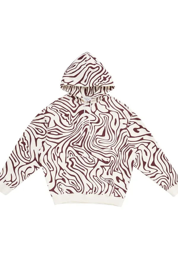 COUNTY OF MILAN hoodie med broderad logotyp - Vit