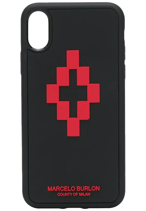 COUNTY OF MILAN iPhone XS-skal med logotyp - Svart