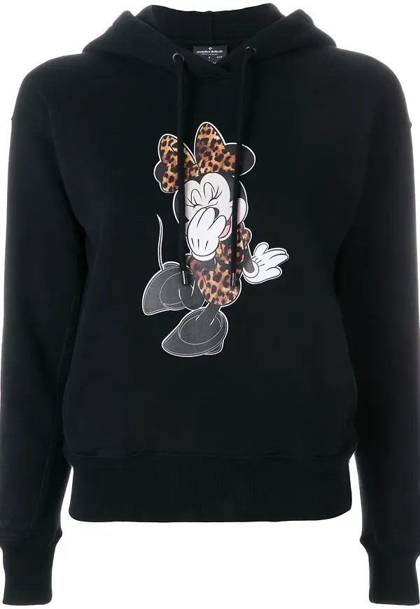 COUNTY OF MILAN Leopard Minnie hoodie - Svart