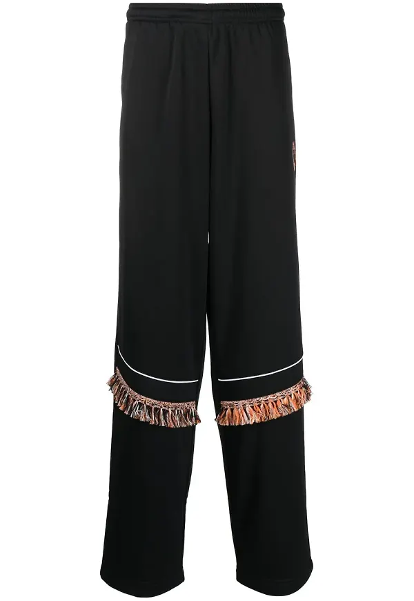 COUNTY OF MILAN sweatpants med fransdetalj - Svart