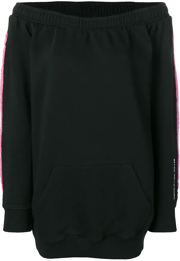 COUNTY OF MILAN sweatshirtklänning med lagerdesign - Svart