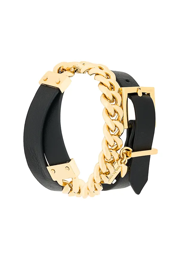 Coup De Coeur kedjearmband i omlottmodell - Svart