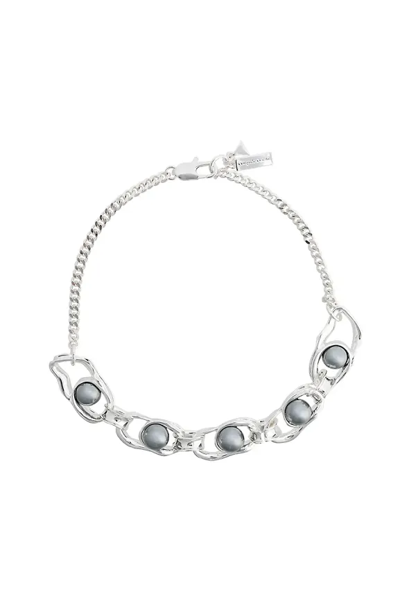 Coup De Coeur Liquid pärlhalsband - Silverfärgad