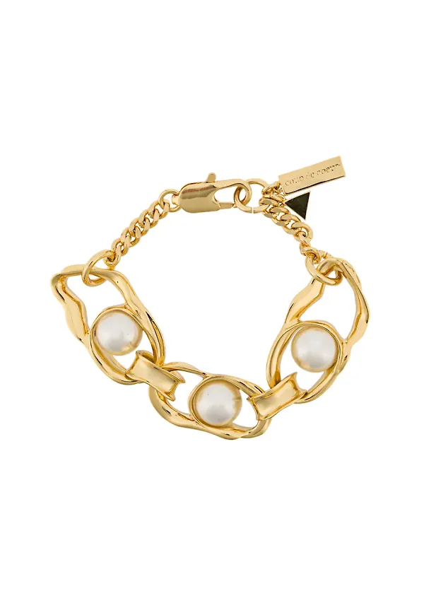 Coup De Coeur Liquid Pearl armband - Guldfärgad