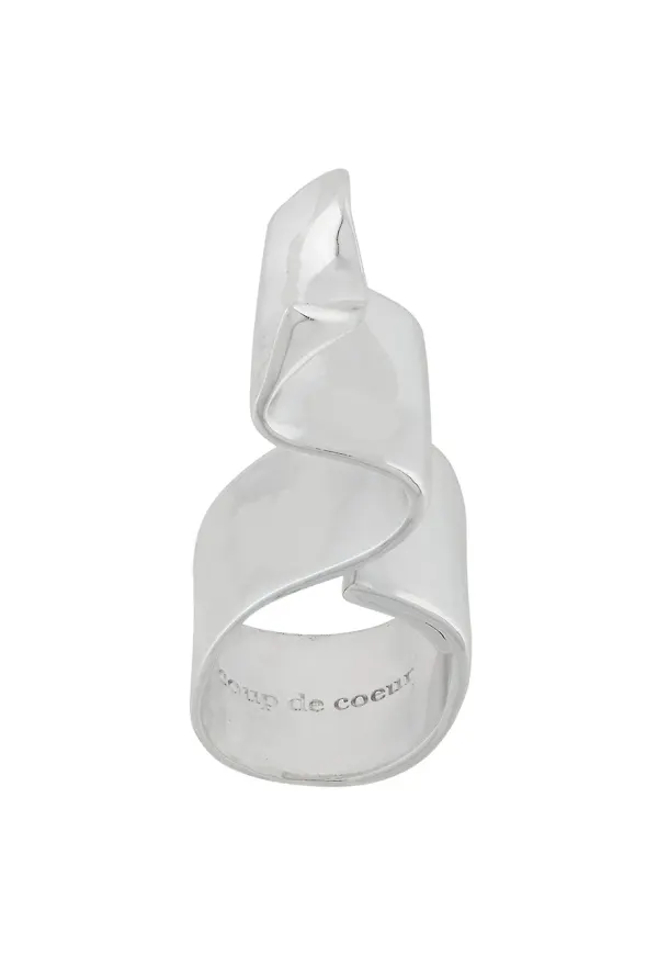 Coup De Coeur Wave ring - Silverfärgad