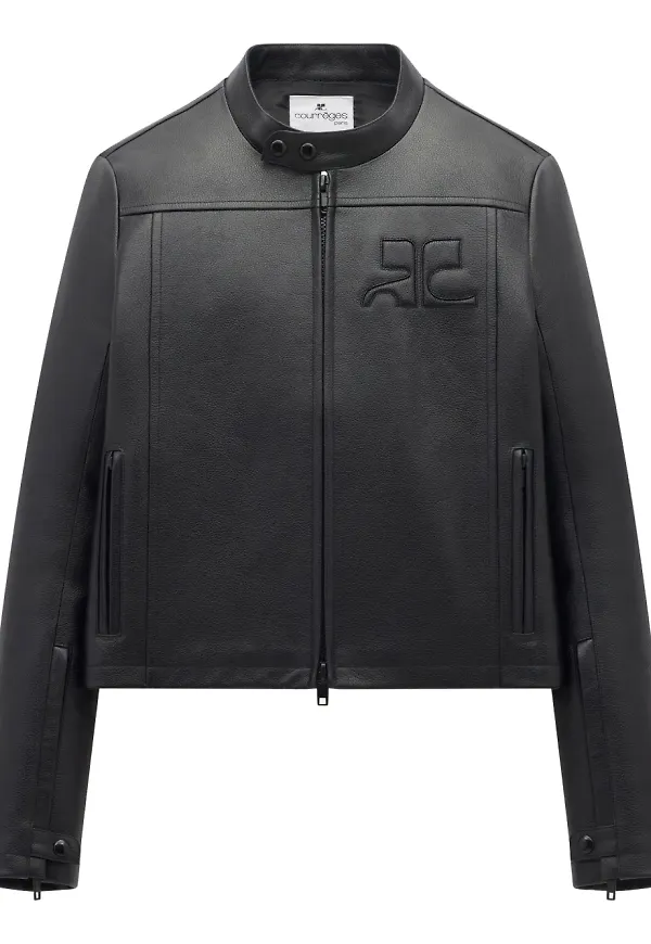 Courrèges Iconic bikerjacka - Svart