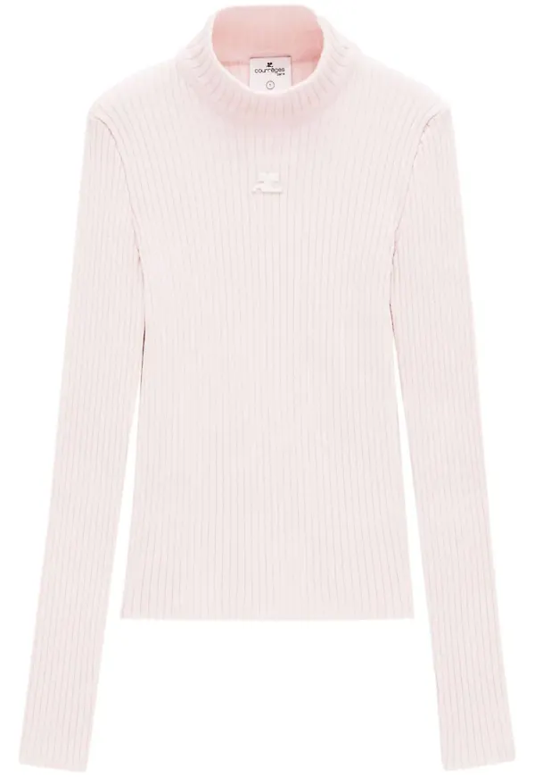 Courrèges tröja med rullkrage - Rosa