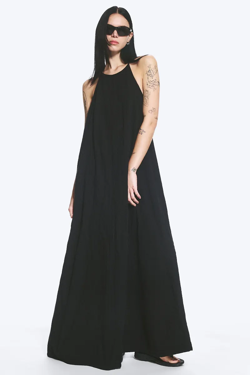 Cowl Neck A-Line Dress