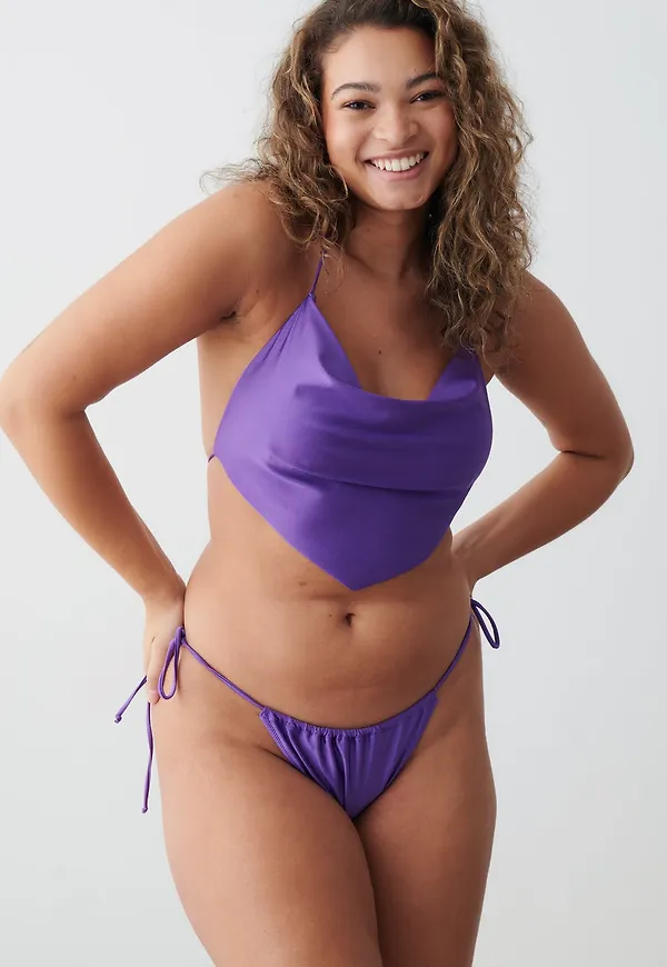Cowl neck bikini top