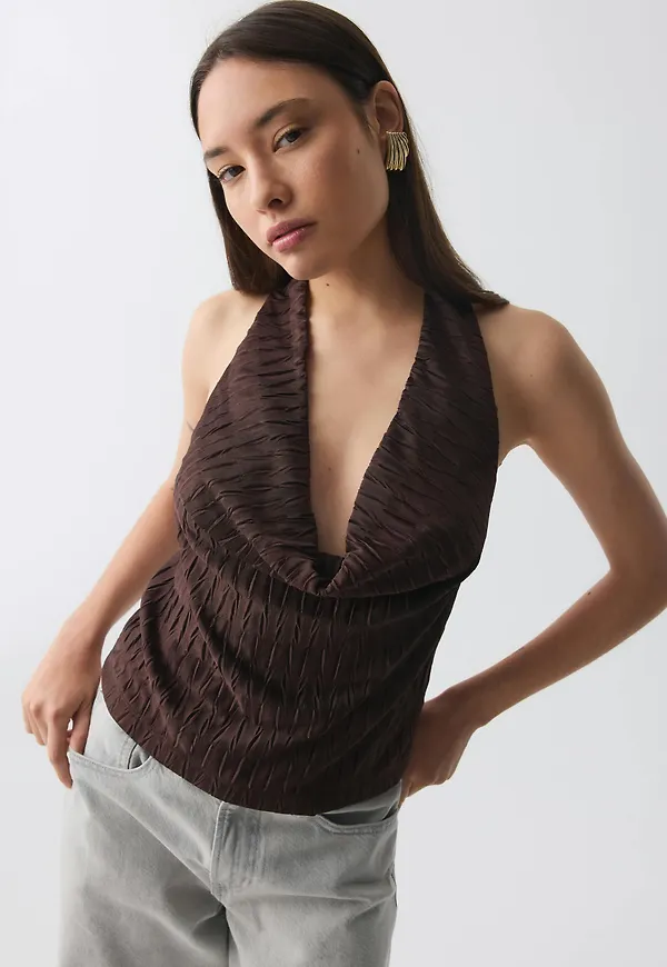 Cowl neck top