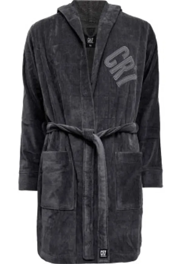 CR7 Cristiano Ronaldo Cotton Bathrobe Grå bomull Small Herr