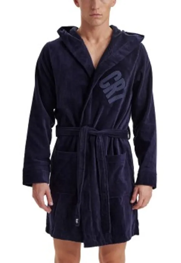 CR7 Cristiano Ronaldo Cotton Bathrobe Navy bomull Medium Herr