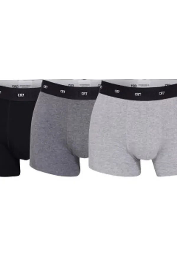 CR7 Cristiano Ronaldo Kalsonger 3P Bamboo Trunks Svart/Grå Large Herr