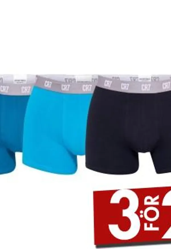 CR7 Cristiano Ronaldo Kalsonger 3P Men Trunk Blå/Turkos bomull X-Large Herr
