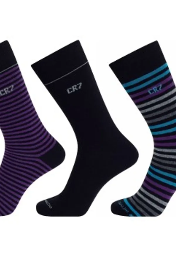 CR7 Cristiano Ronaldo Strumpor 3P Men Socks Lila/Svart Strl 40/46 Herr