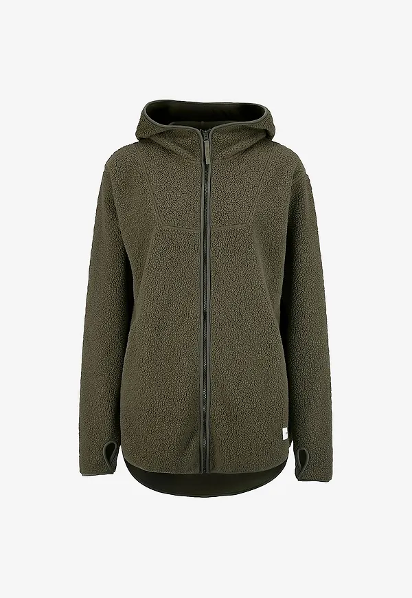 Craft - Huvtröja Join Pile Fleece FZ Hood W - Grön