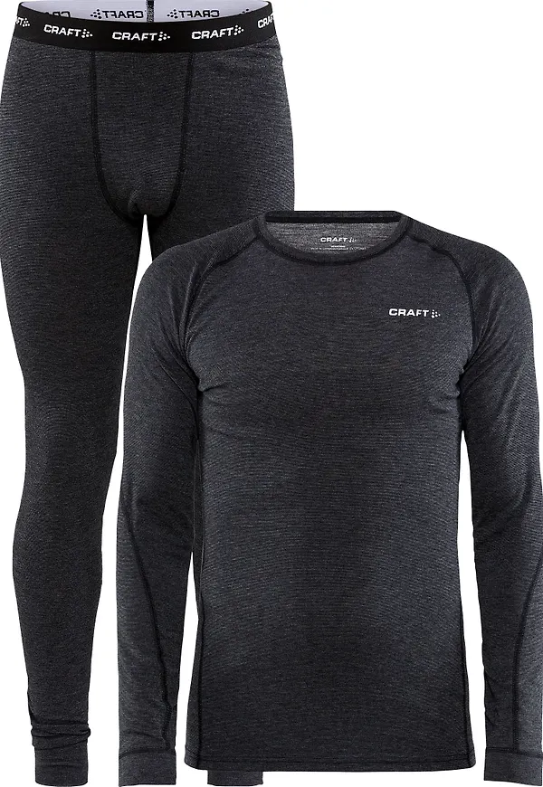 Craft Men's Core Wool Merino Set Black Melange