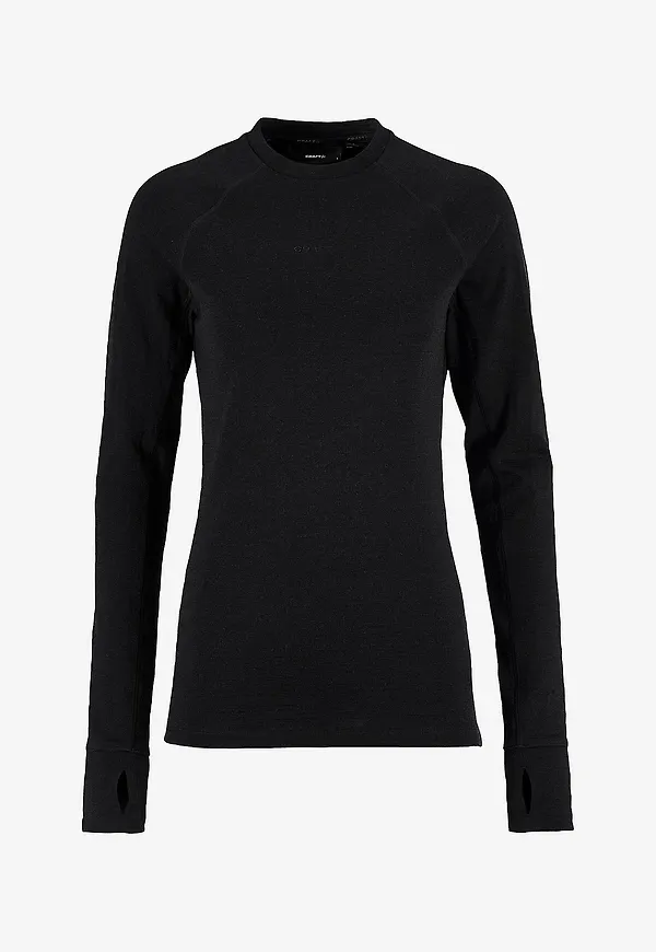 Craft - Underställströja Wool Comfort RN LS W - Svart