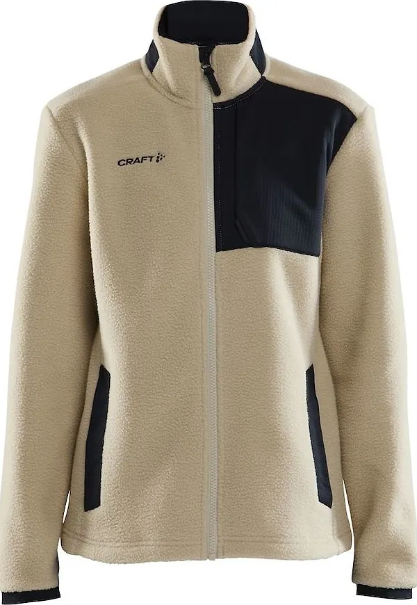 Craft Women's Adv Explore Pile Fleece Jacket Ecru/Black