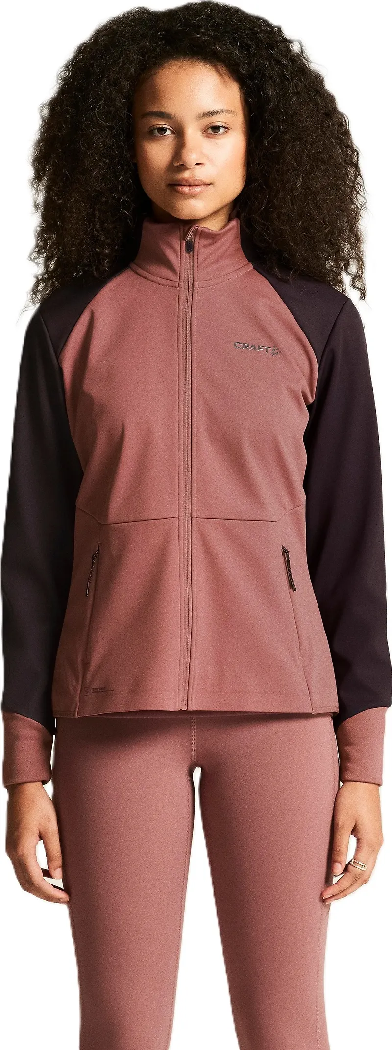 Craft Women's Core Nordic Training Jacket Rose Brown/dk Plum