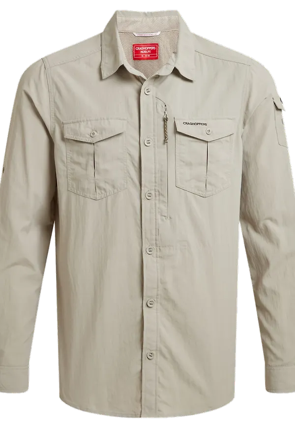 Craghoppers Men's Nosilife Adventure Long Sleeved Shirt III Parchment