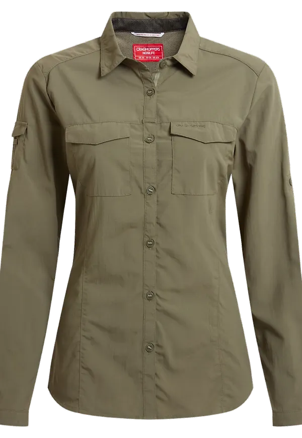 Craghoppers Women's Nosilife Adventure Long Sleeved Shirt III Wild Olive