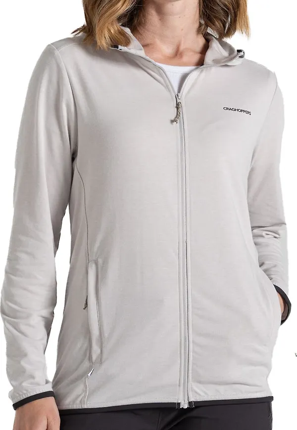 Craghoppers Women's Nosilife Afia Hooded Jacket Light Grey Marl