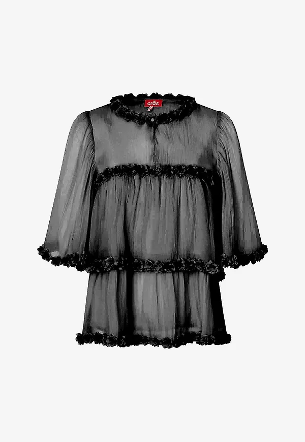 Cras - Blus Flowcras Blouse - Svart