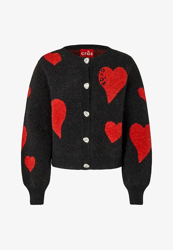 Cras - Cardigan Heartscras - Svart
