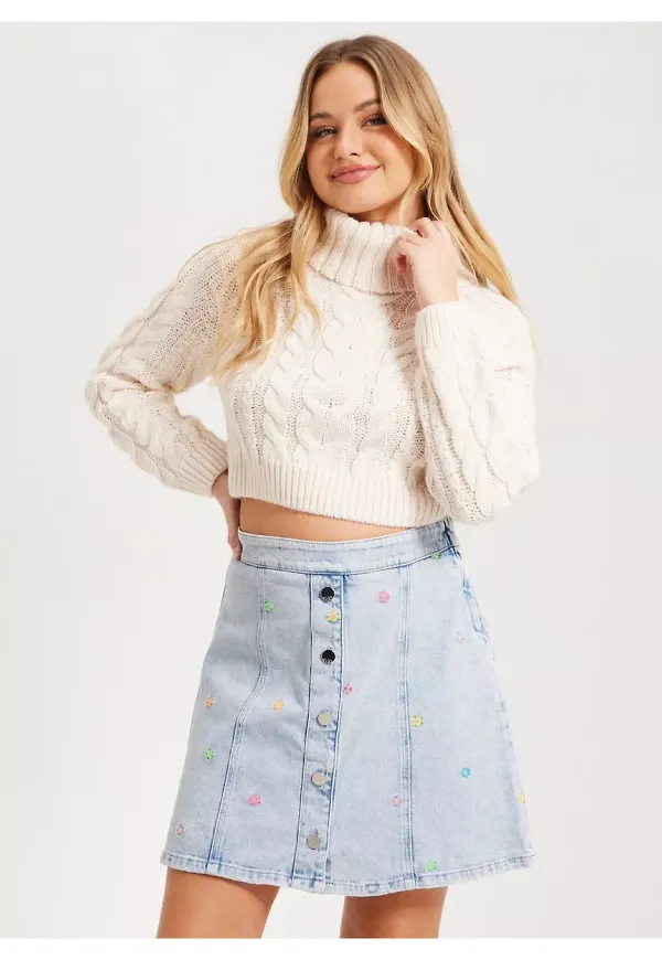 Cras Helenacras Skirt Minikjolar Bleached