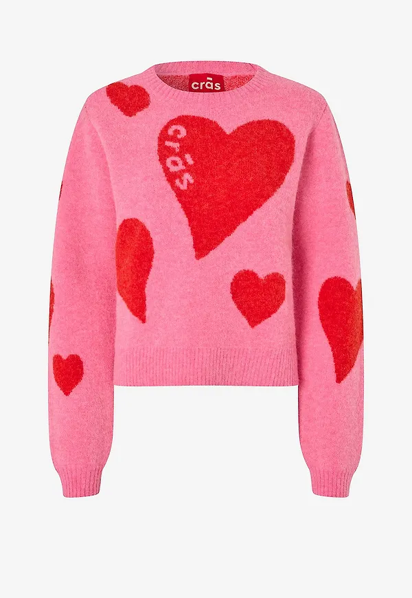 Cras - Tröja Heartscras Pullover - Rosa